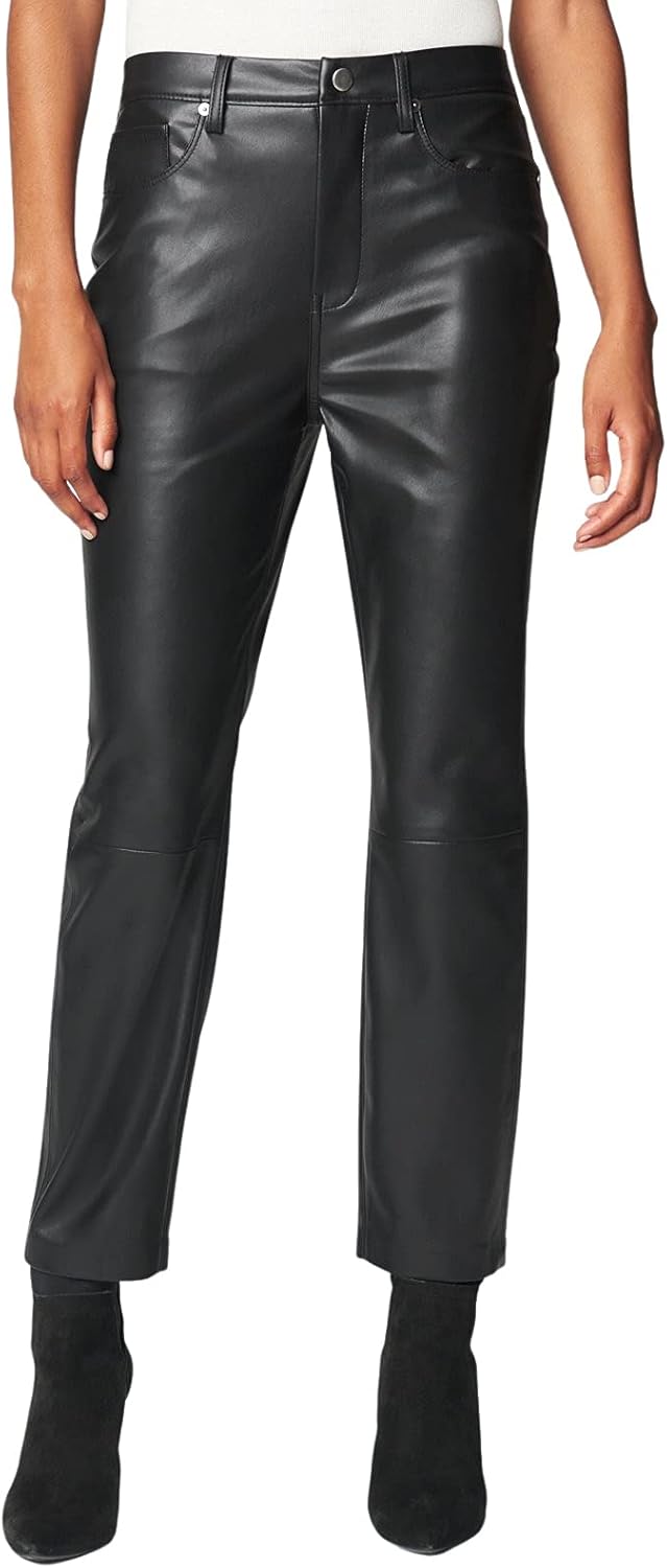 Womens High Rise Vegan Leather Pant, Comfortable & Stylish Leggings