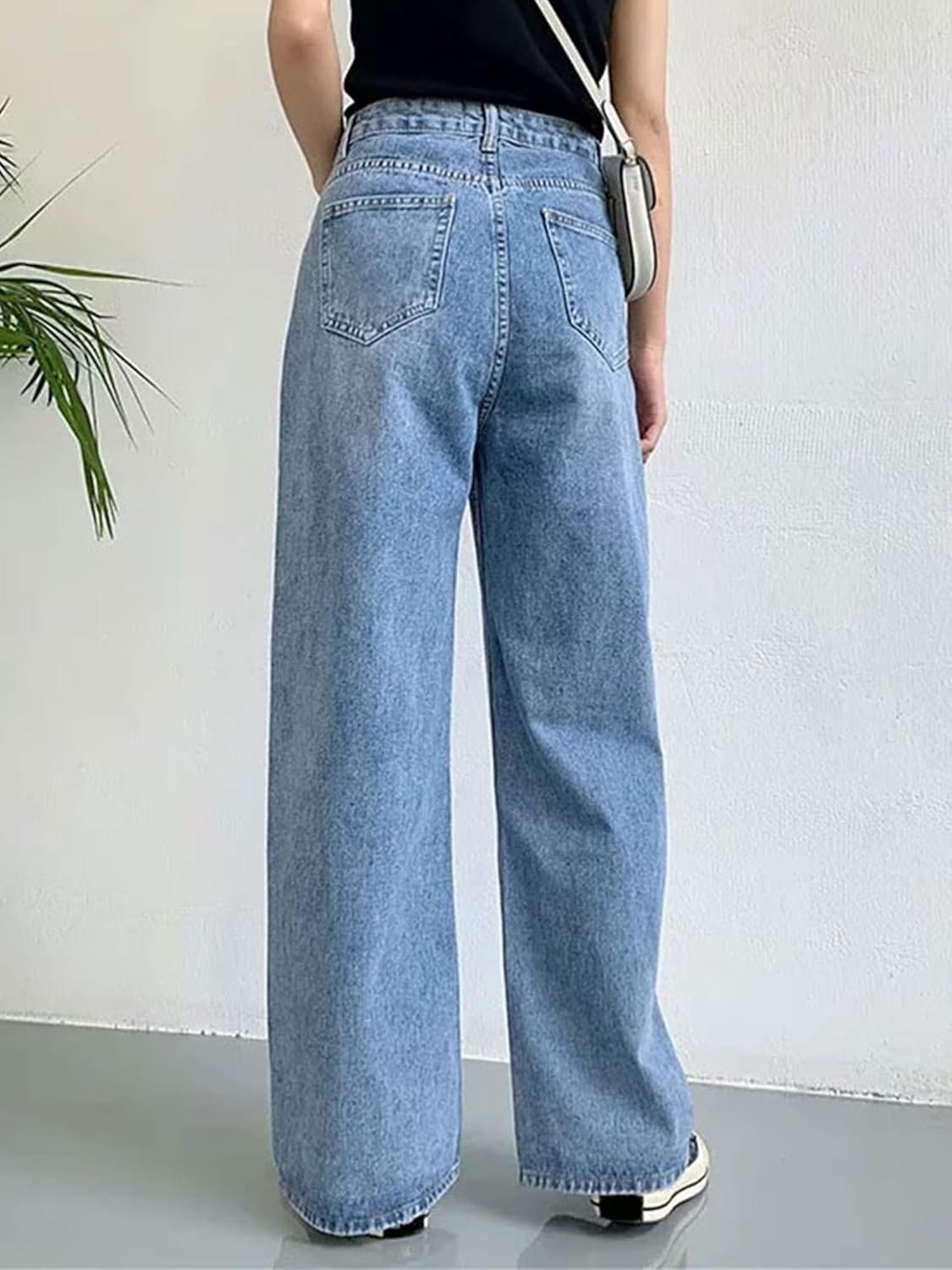 Women Wide Leg Jeans High Waist Baggy Jeans for Women Loose Boyfriends Jeans Denim Pants 90s